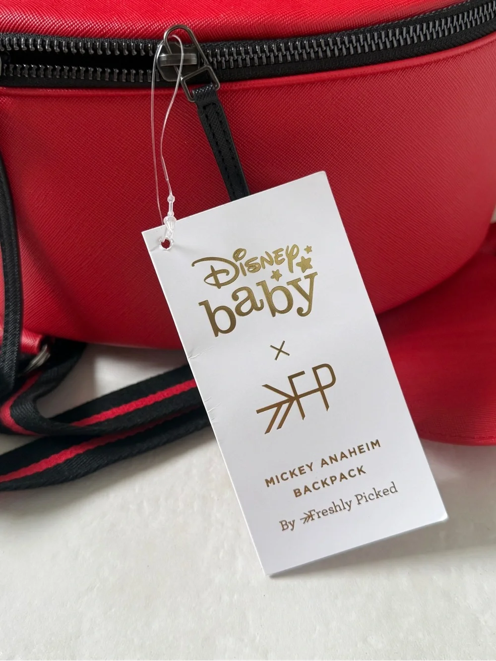 Freshly Picked Disney Mickey Mouse Ears Red Black Diaper Bag Backpack New